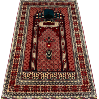 Hand Made Fine Quality Prayer Mat Rug (150 × 93 cm)